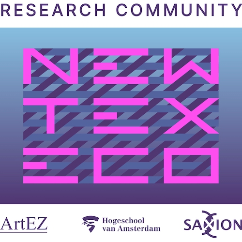 Logo NewTexEco with ArtEz - Hogeschool van Amsterdam - Saxion